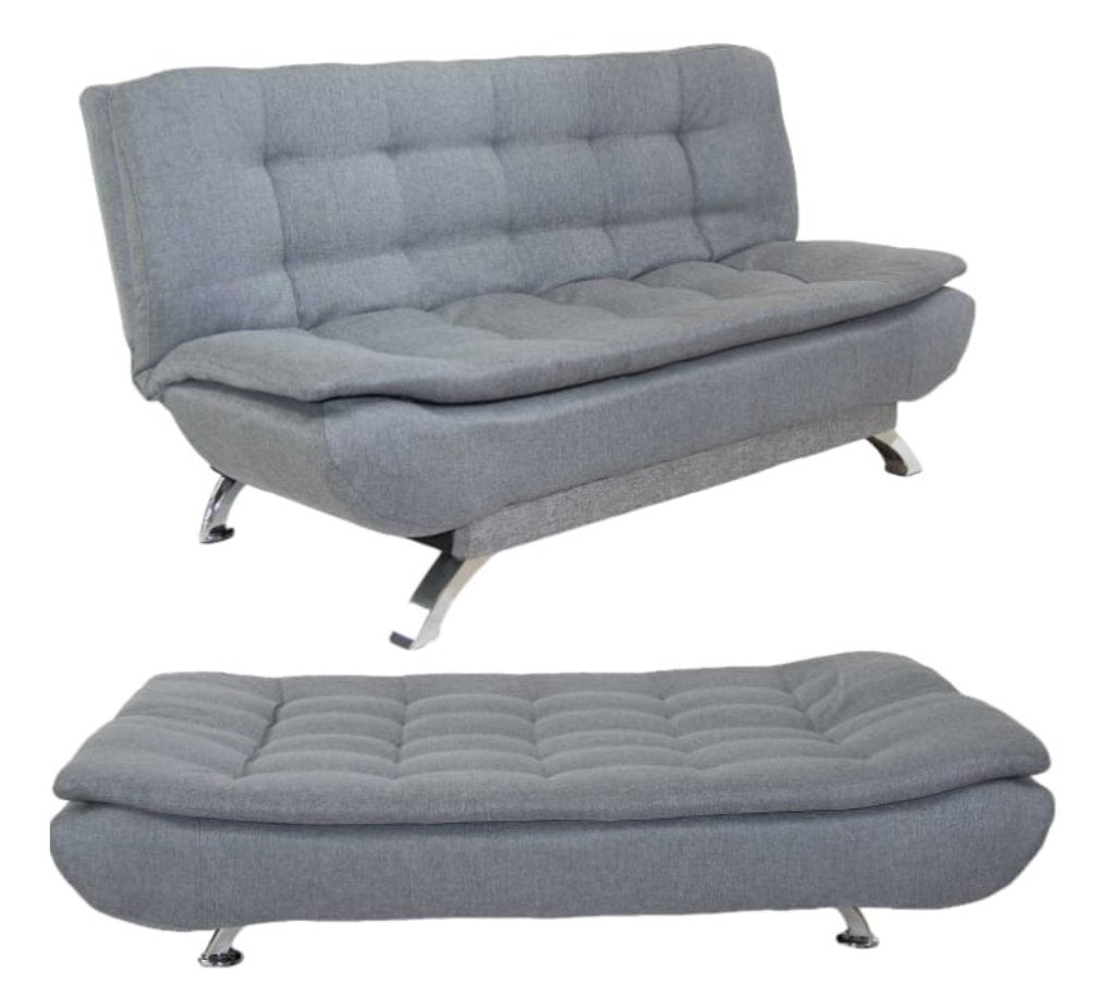 [MODERNSLEE-1781] Modern-Sleeper-Couch (Charcoal Grey Poly linen)